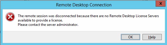 remote desktop license error
